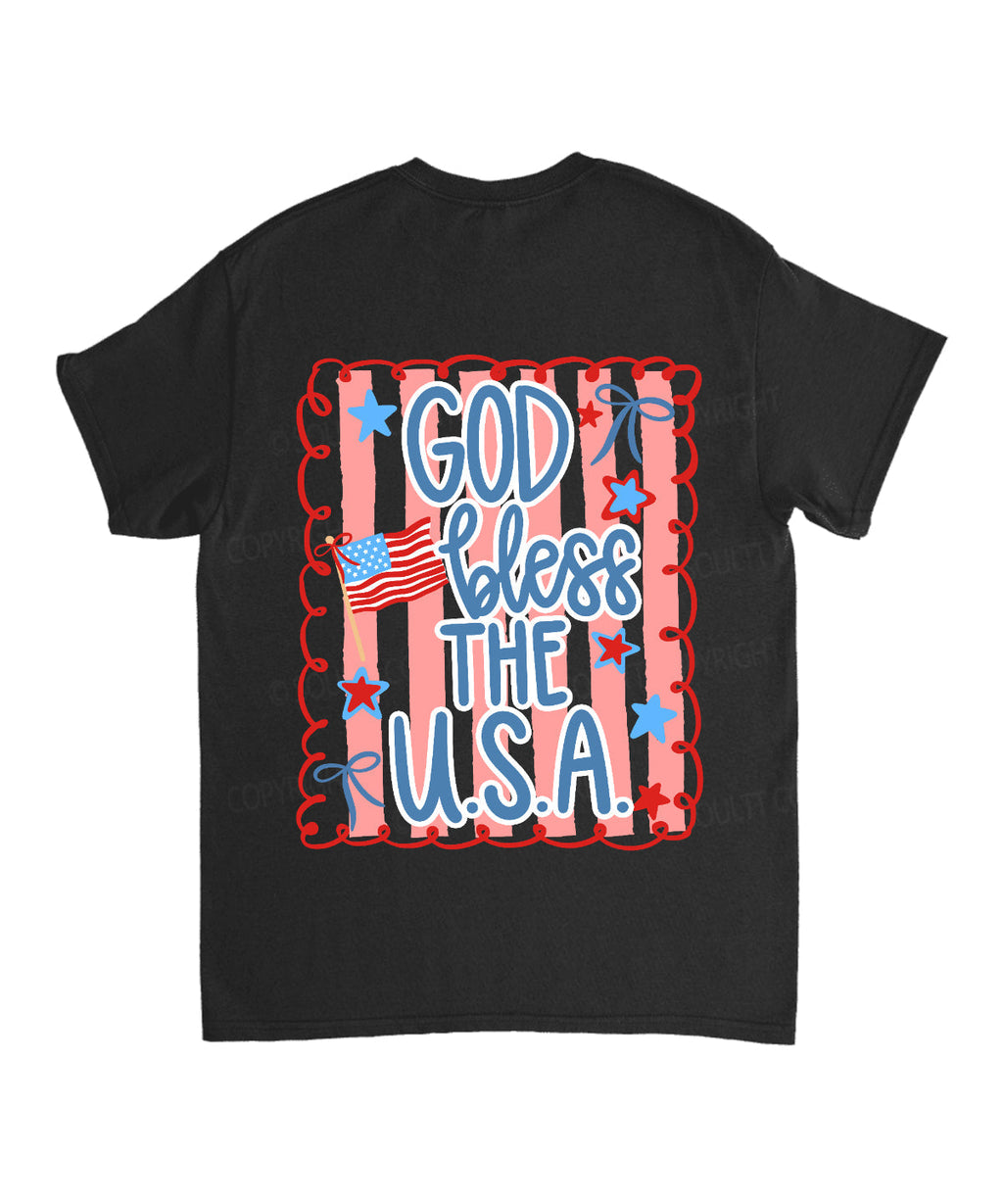 God Bless USA Double Sided Cotton Christian T-Shirts, Hoodie, Sweatshirt