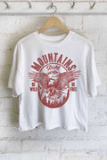 Mountains Rocky Graphic Long Crop Top