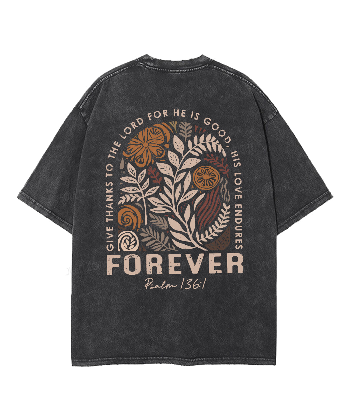 Give Thanks To The Lord Double Sised Unisex Washed Christian T-shirt Hoodie, Sweatshirt | CiraTrend.com (Image 5)