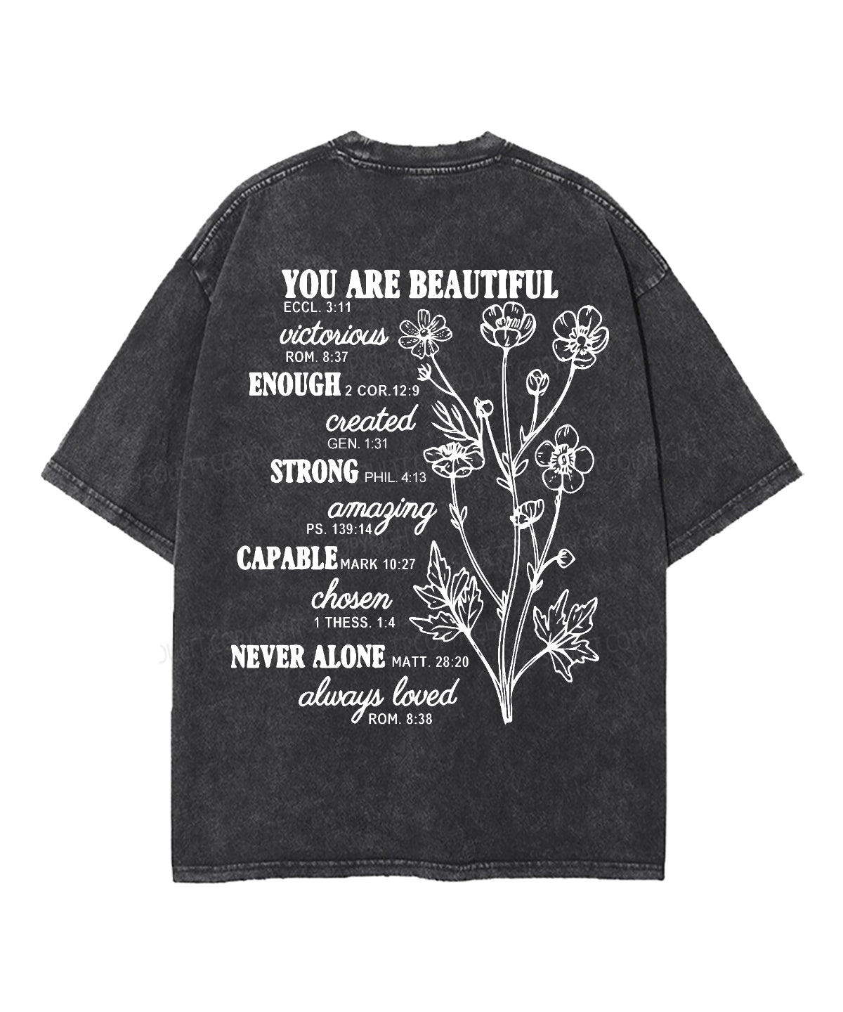 Created With A Purpose Double Sided Washed Christian T-shirt Hoodie, Sweatshirt | CiraTrend.com (Image 5)