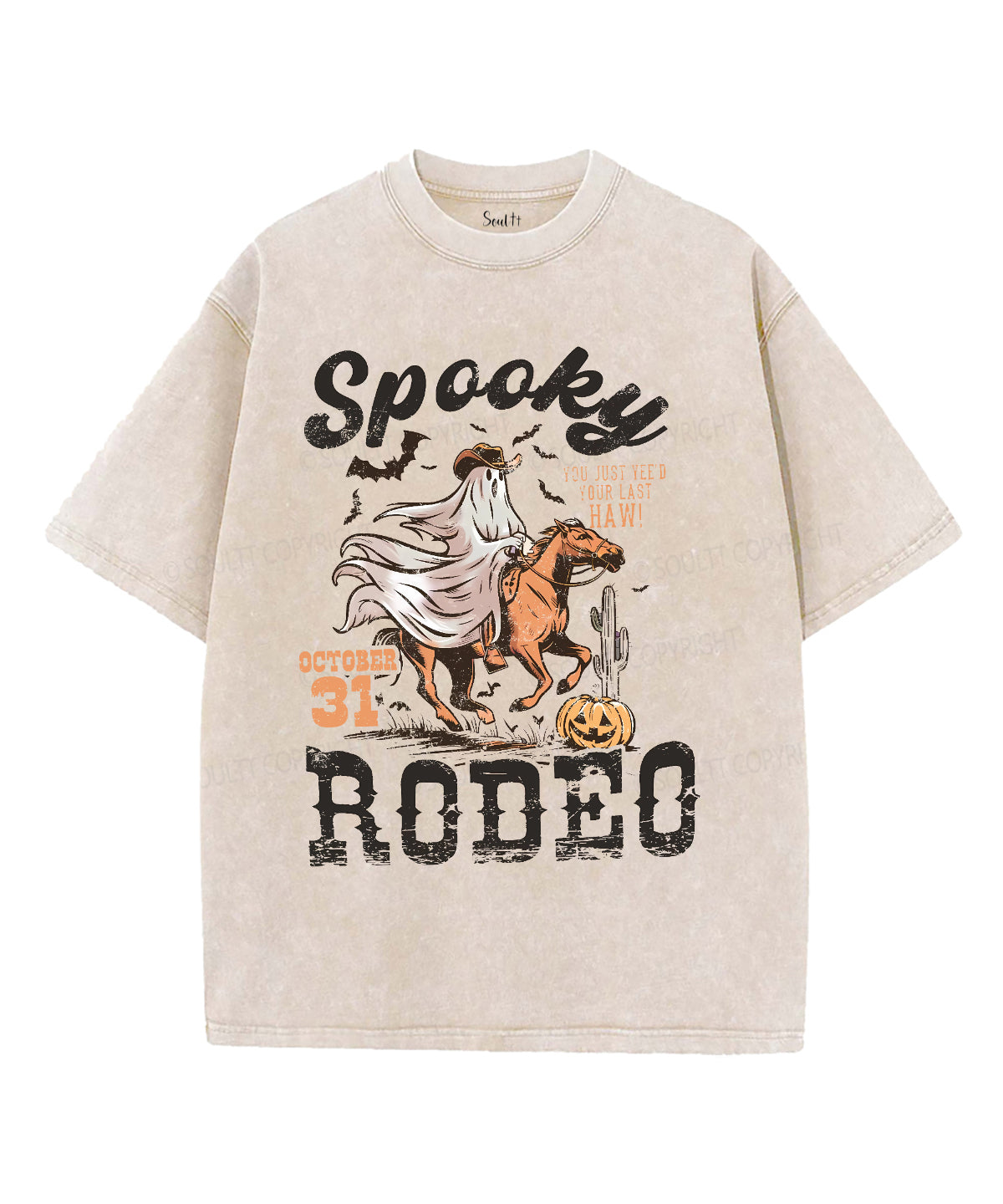 Spooky Rodeo Unisex Washed Christian T-shirt Hoodie, Sweatshirt | CiraTrend.com (Image 1)