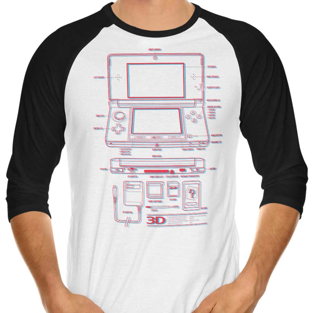 3DS - 3/4 Sleeve Raglan T-Shirt Hoodie, Sweatshirt | CiraTrend.com (Image 4)