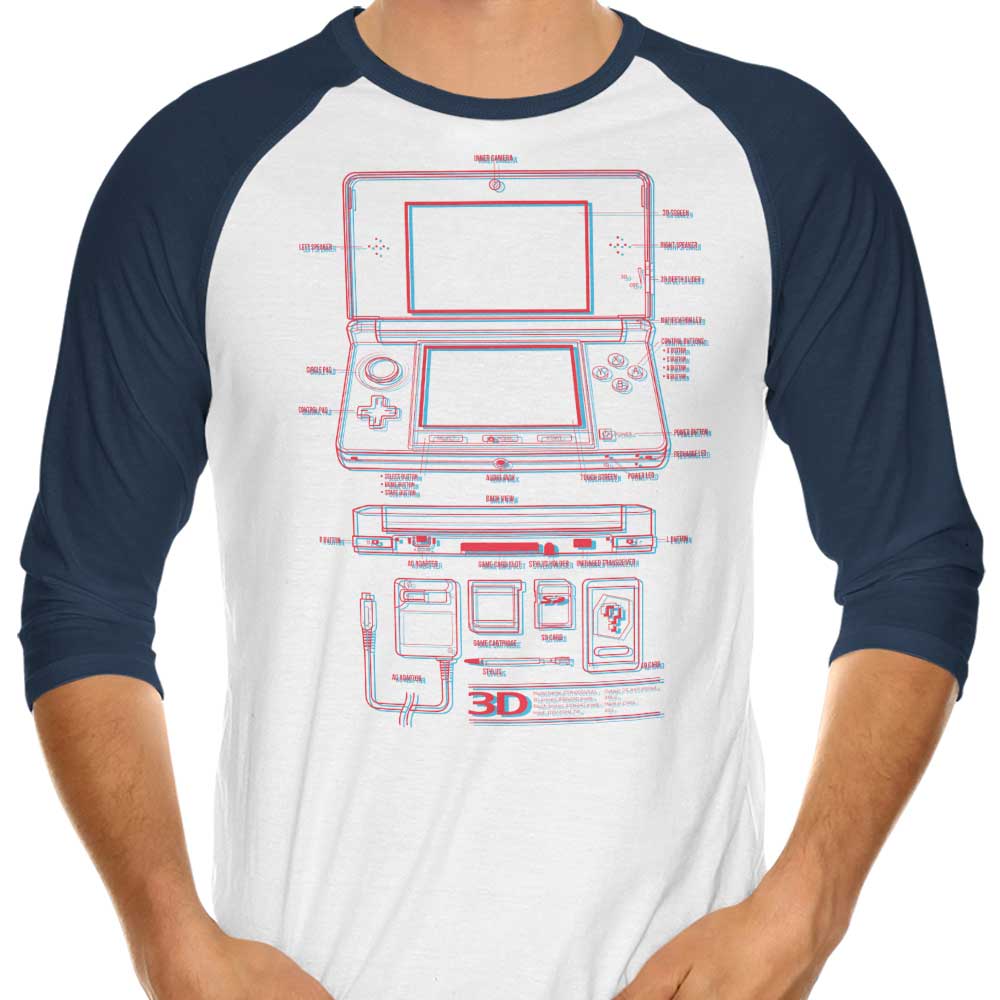 3DS - 3/4 Sleeve Raglan T-Shirt Hoodie, Sweatshirt | CiraTrend.com (Image 1)