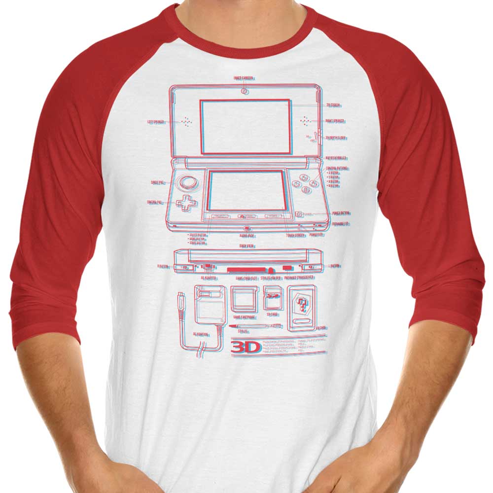 3DS - 3/4 Sleeve Raglan T-Shirt Hoodie, Sweatshirt | CiraTrend.com (Image 3)