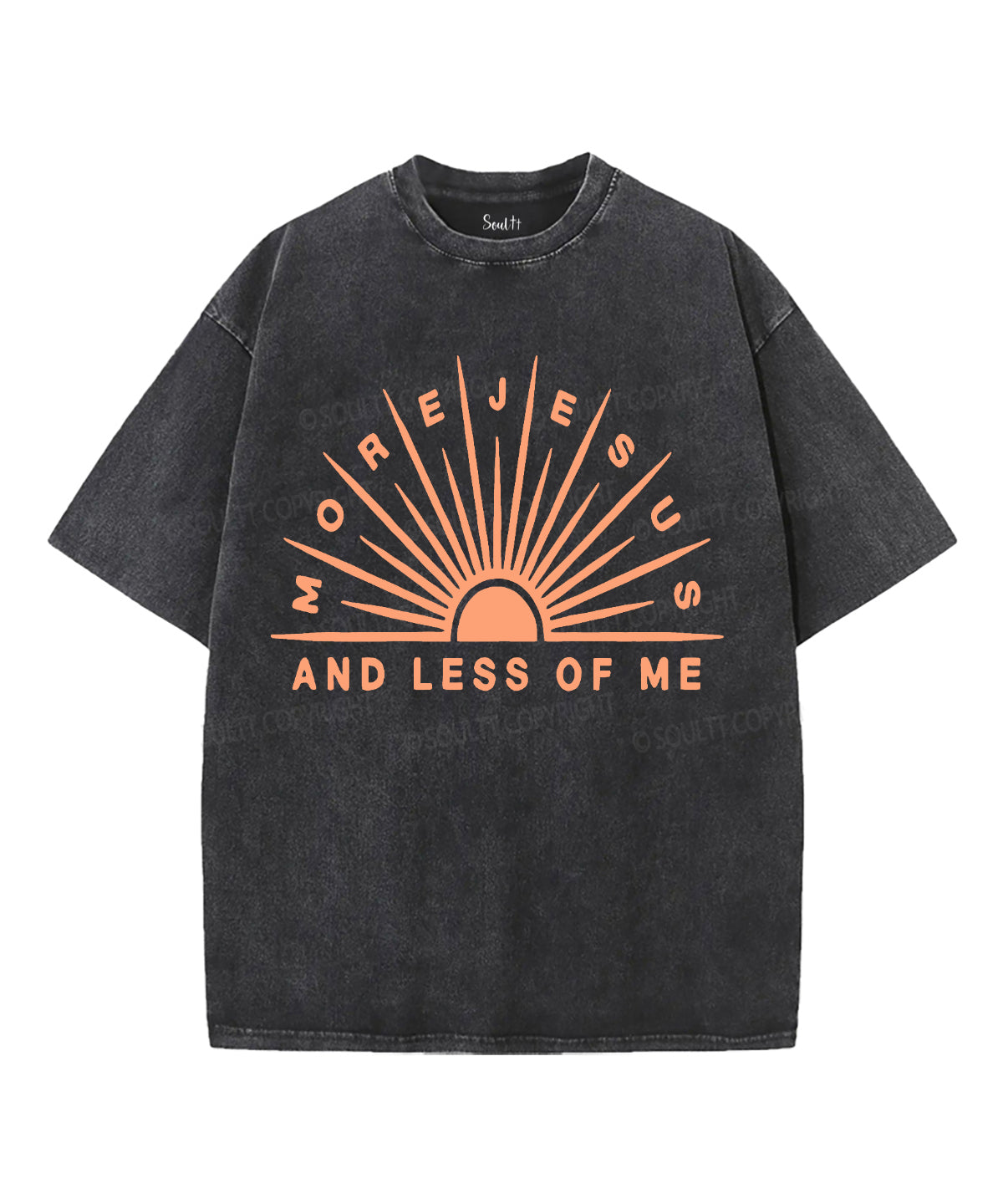 More Jesus And Less Of Me Unisex Washed Christian T-shirt Hoodie, Sweatshirt | CiraTrend.com (Image 3)
