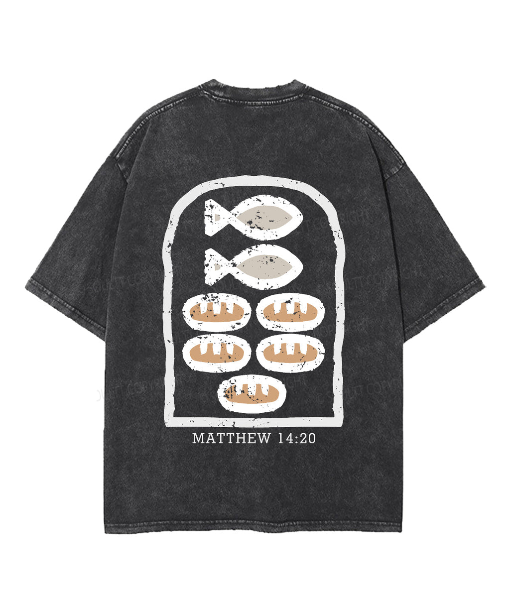 They All Ate And Were Satisfied Double Sided Unisex Washed Christian T-shirt Style003 Hoodie, Sweatshirt (Image 5)