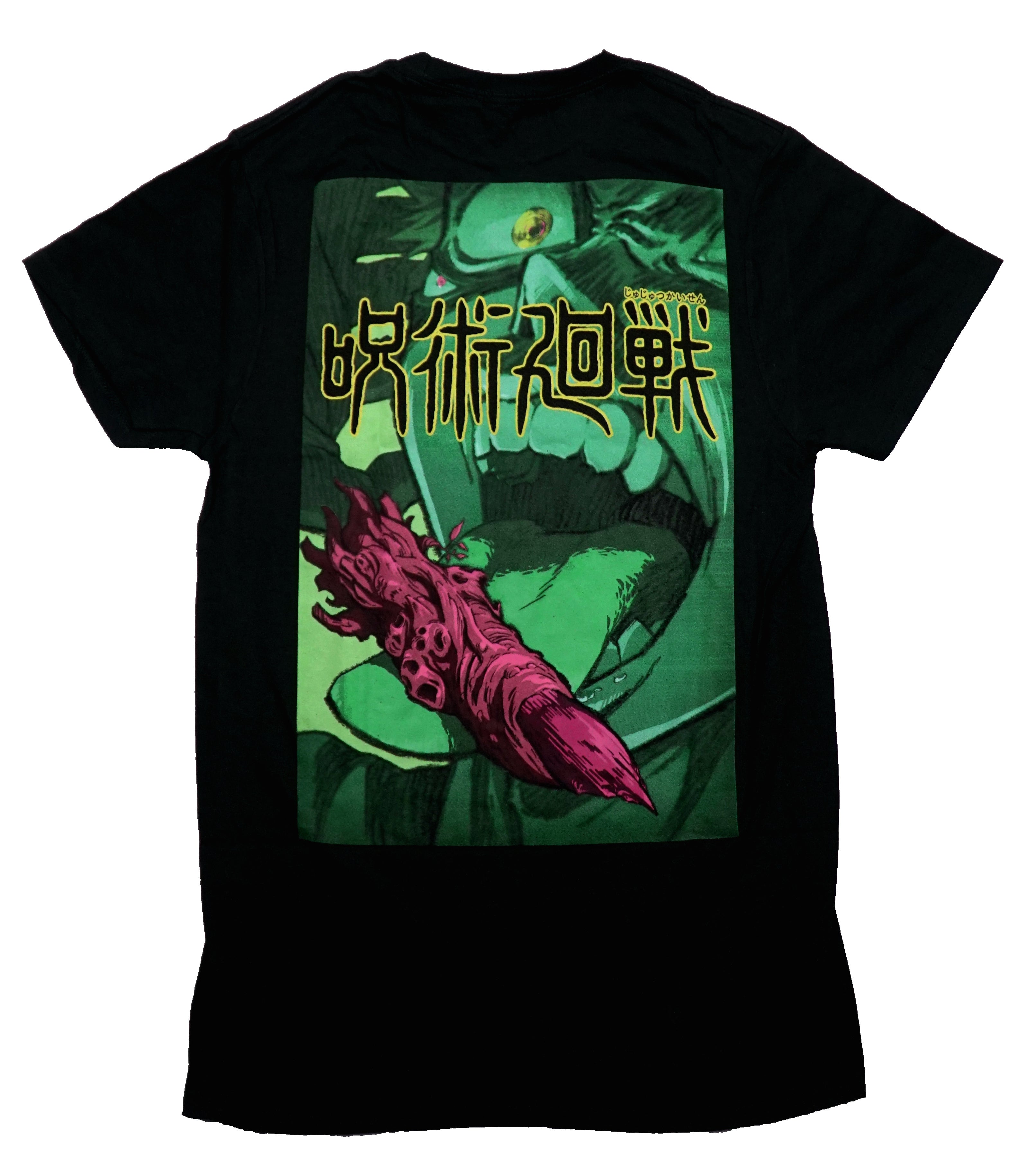 Jujutsu Kaisen Mens T-Shirt - Finger In the Mouth On Back Name Front Hoodie, Sweatshirt | CiraTrend.com (Image 2)