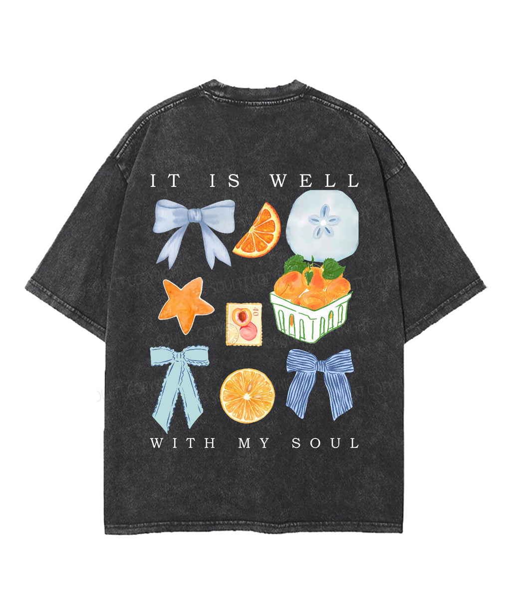 It Is Well With My Soul Double Sided Unisex Washed Christian T-shirt Style008 Hoodie, Sweatshirt | CiraTrend.com (Image 3)