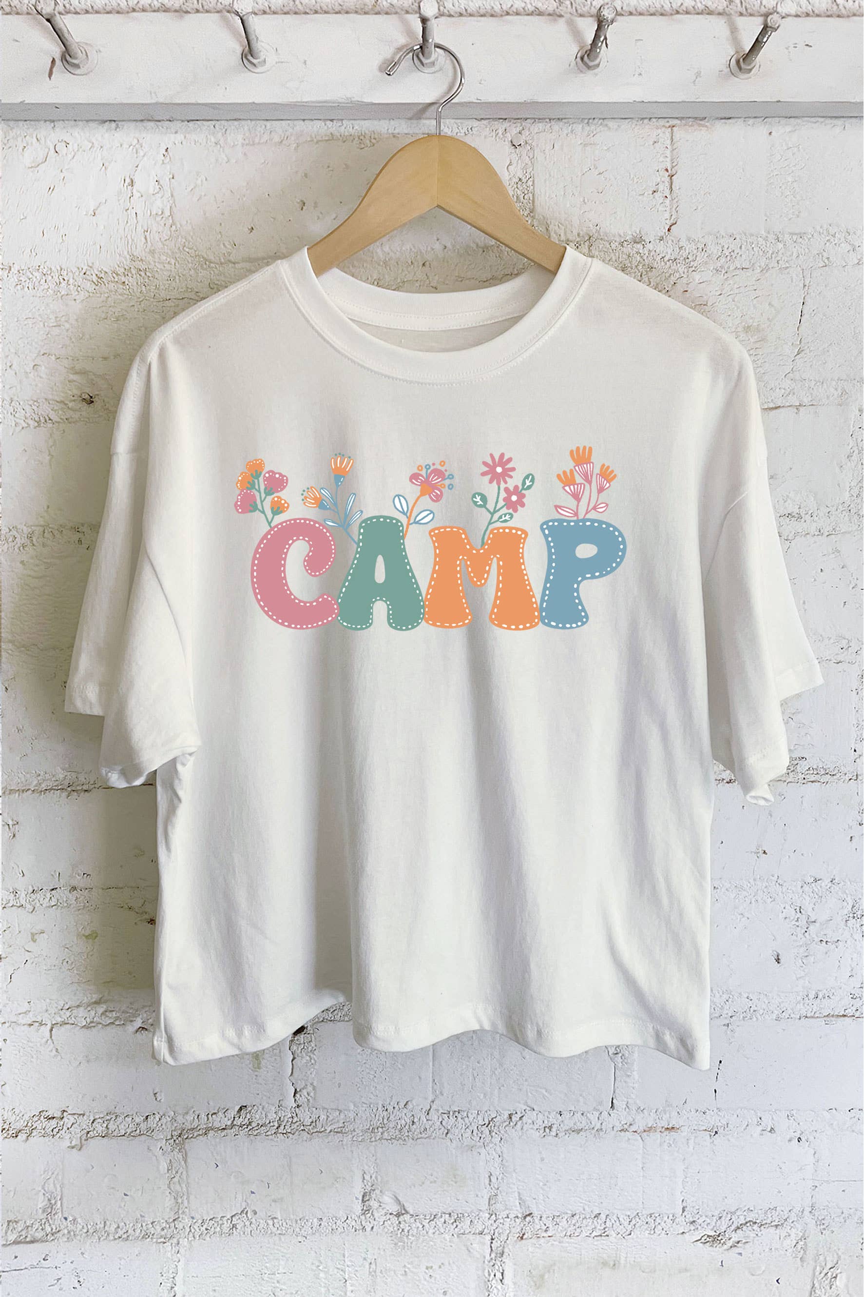 Camp Flower Graphic Long Crop Top