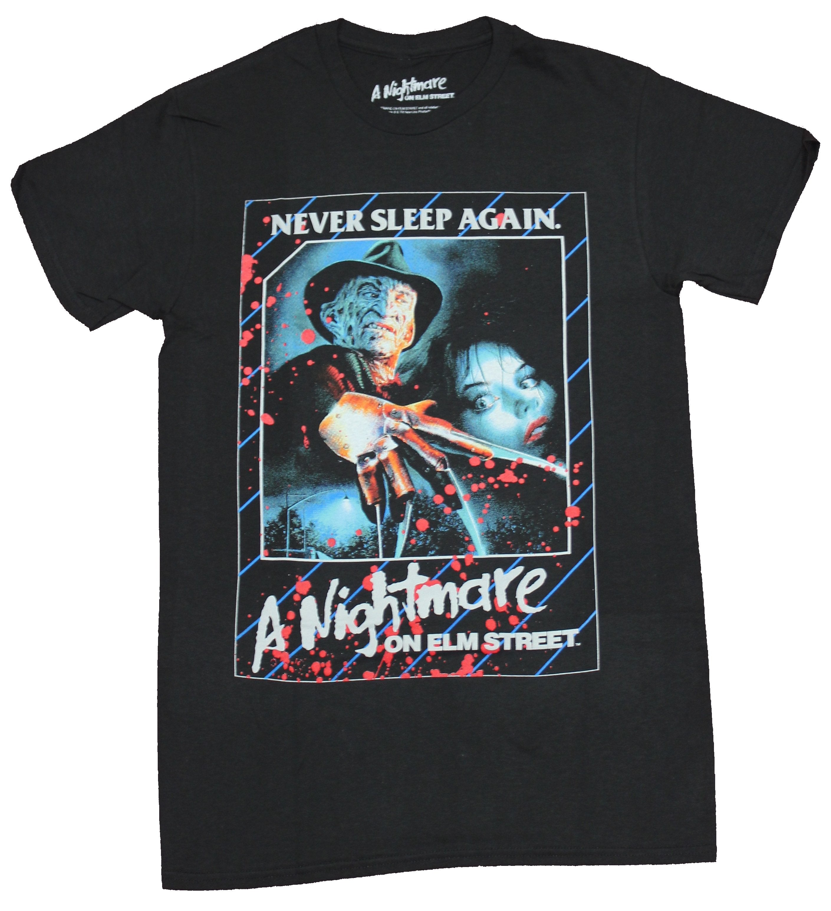 Nightmare on Elm Street Mens T-shirt - Never Sleep Again Freddy VHS Image Hoodie, Sweatshirt | CiraTrend.com