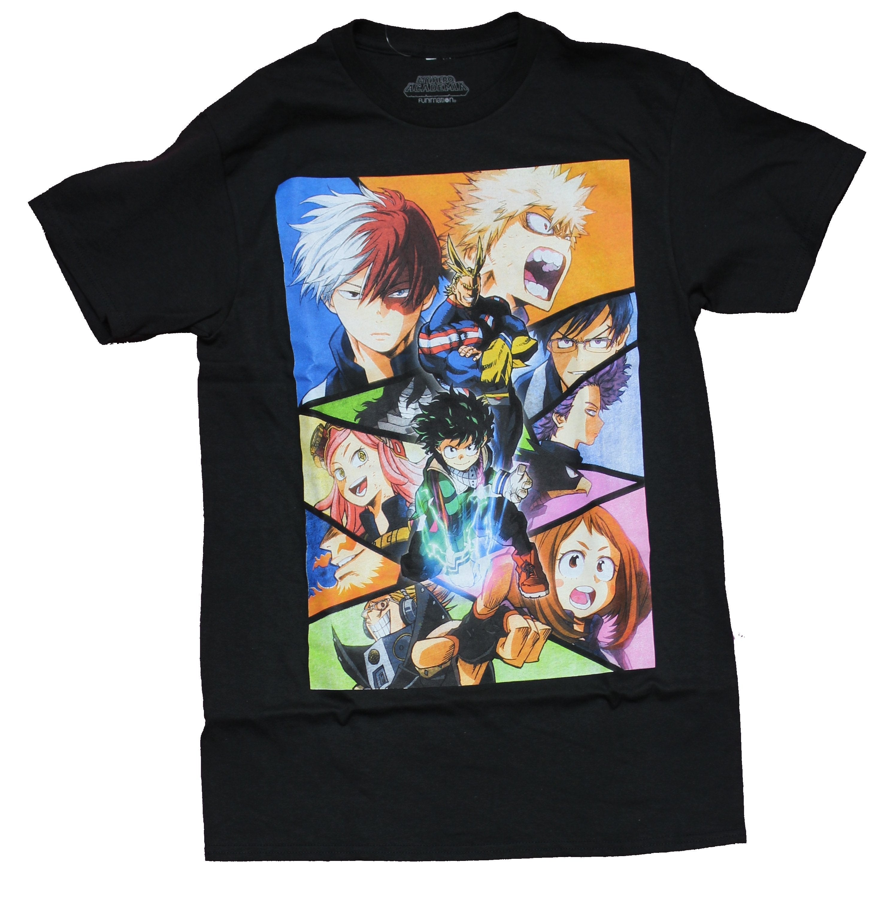 My Hero Academia Mens T-Shirt - Deku Power Punch Over Character Collage Hoodie, Sweatshirt | CiraTrend.com