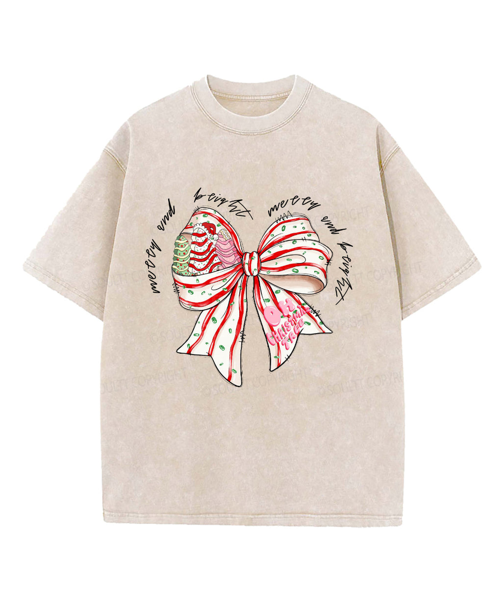 Merry And Bright Washed Christian T-shirt Hoodie, Sweatshirt | CiraTrend.com (Image 4)
