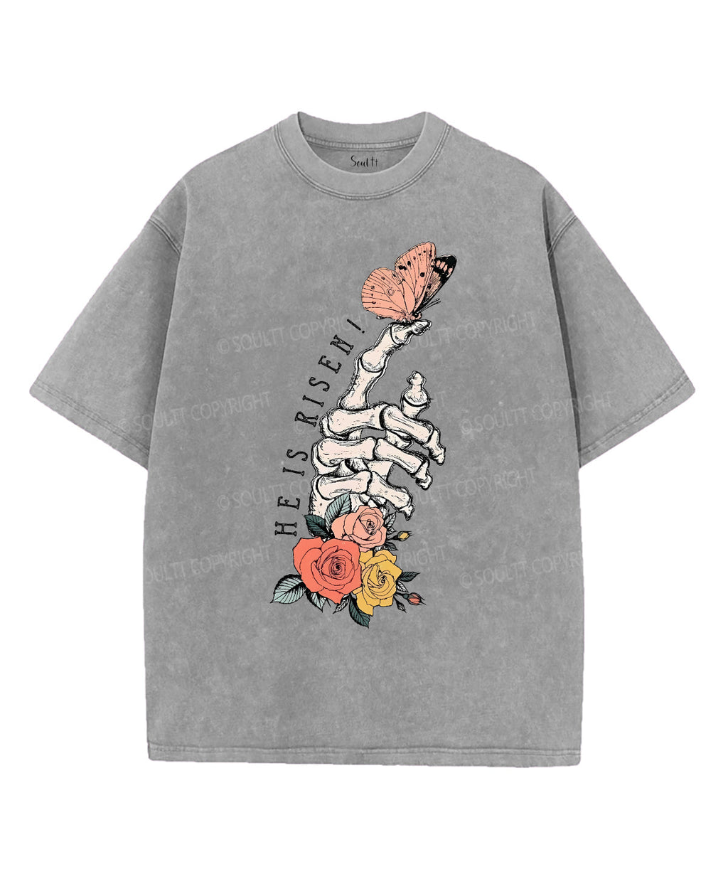 He Is Risen Unisex Washed Christian T-shirt Style007 Hoodie, Sweatshirt | CiraTrend.com (Image 2)