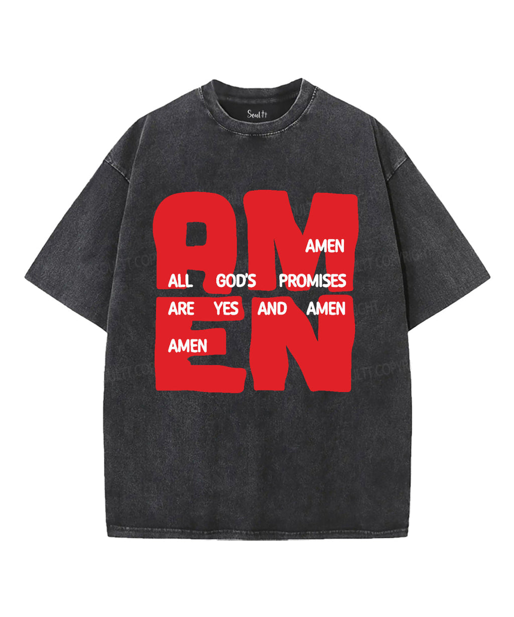 All God's Promises Are Yes Washed Christian T-shirt Hoodie, Sweatshirt | CiraTrend.com (Image 2)