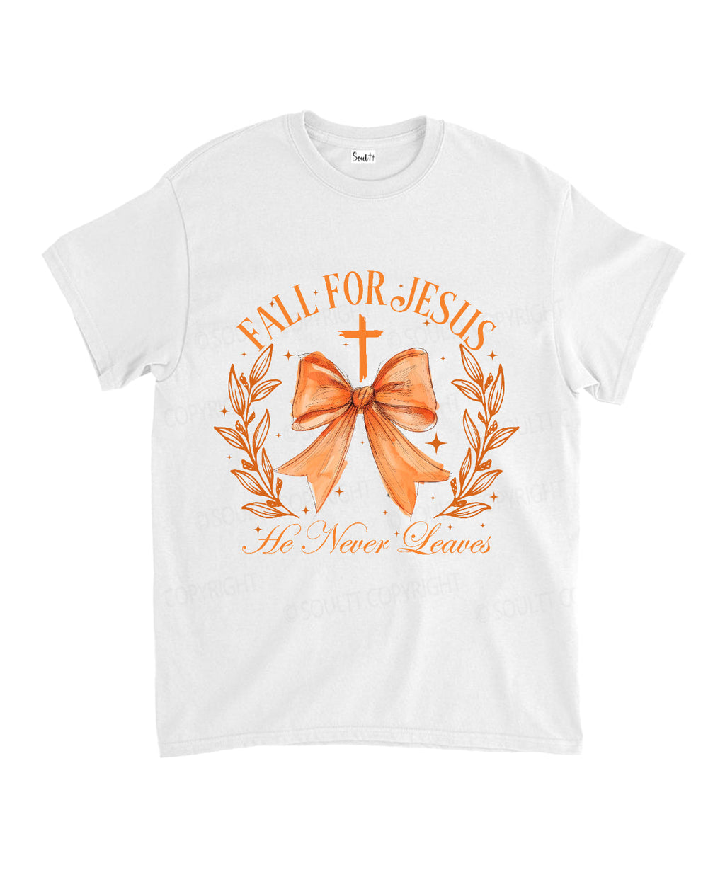 Fall For Jesus Unisex Cotton Christian T-Shirt Hoodie, Sweatshirt | CiraTrend.com (Image 2)