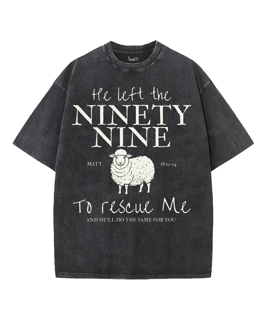Ninety Nine Unisex Washed Christian T-shirt Hoodie, Sweatshirt | CiraTrend.com (Image 2)