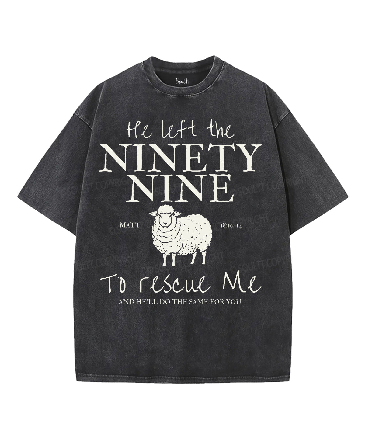 Ninety Nine Unisex Washed Christian T-shirt Hoodie, Sweatshirt | CiraTrend.com (Image 2)