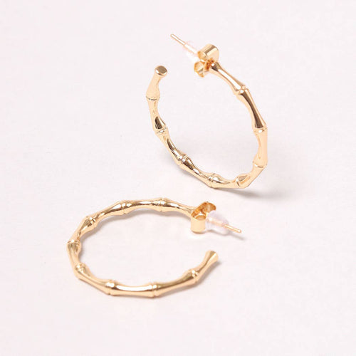 14K Gold-Dipped Textured Post Earring