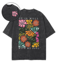 It Is Well With My Soul Double Sided Unisex Washed Christian T-shirt Style010 Hoodie, Sweatshirt | CiraTrend.com (Image 1)