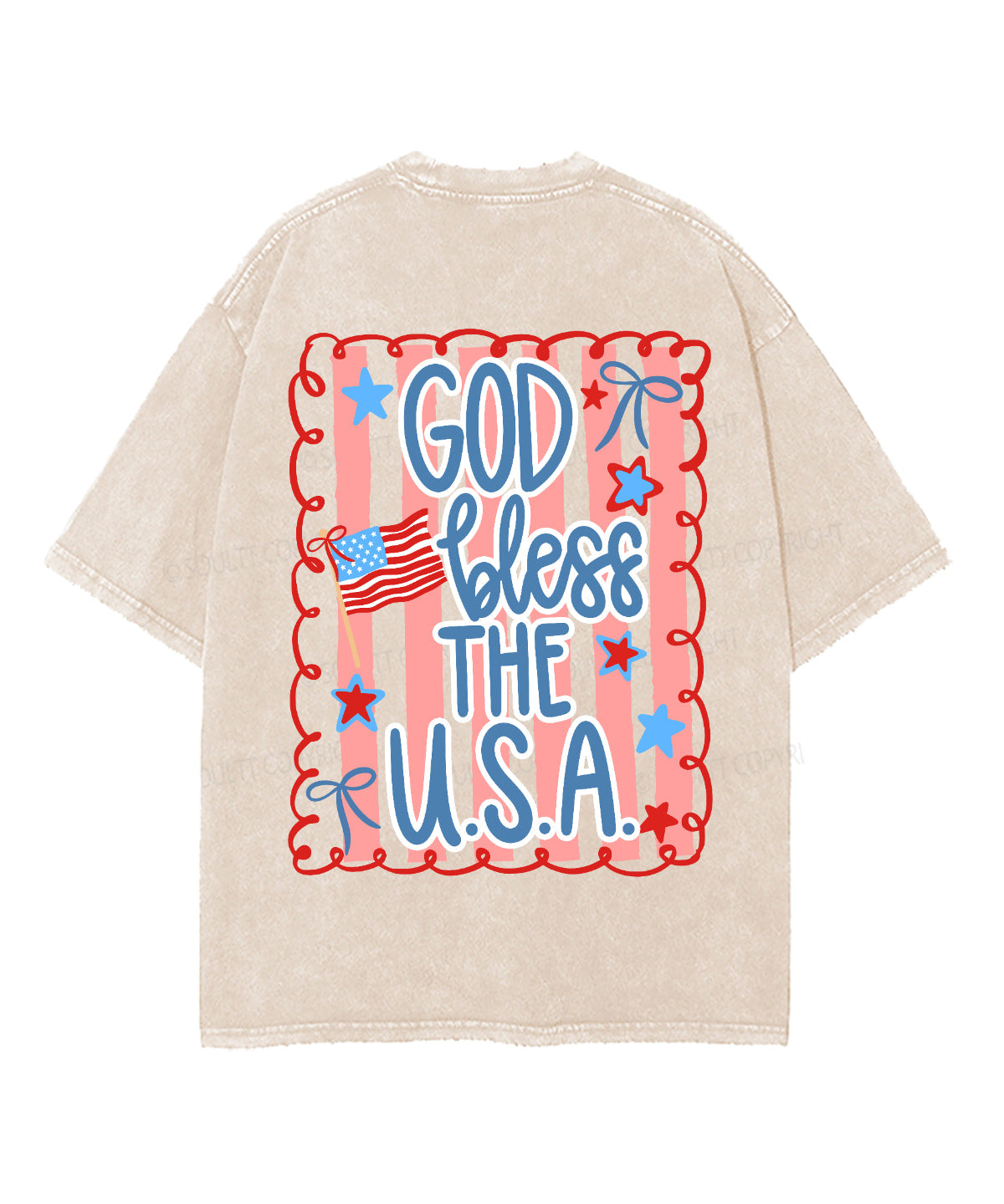 God Bless USA Double Sided Washed Christian T-Shirts, Hoodie, Sweatshirt