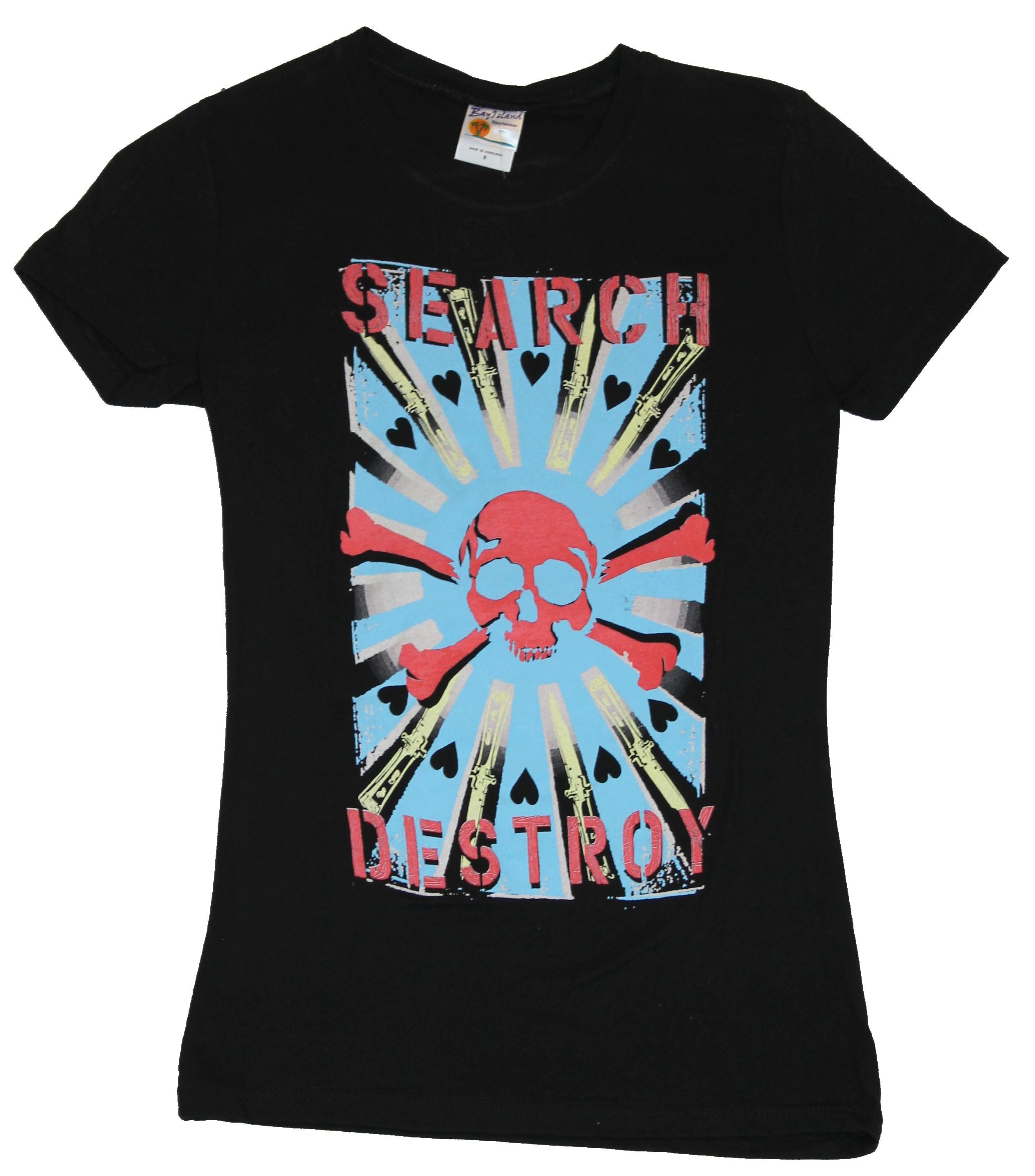 Dogpile Ladies (Womens) T Shirt  - Search and Destroy Skull and Crossbones Lim Hoodie, Sweatshirt | CiraTrend.com