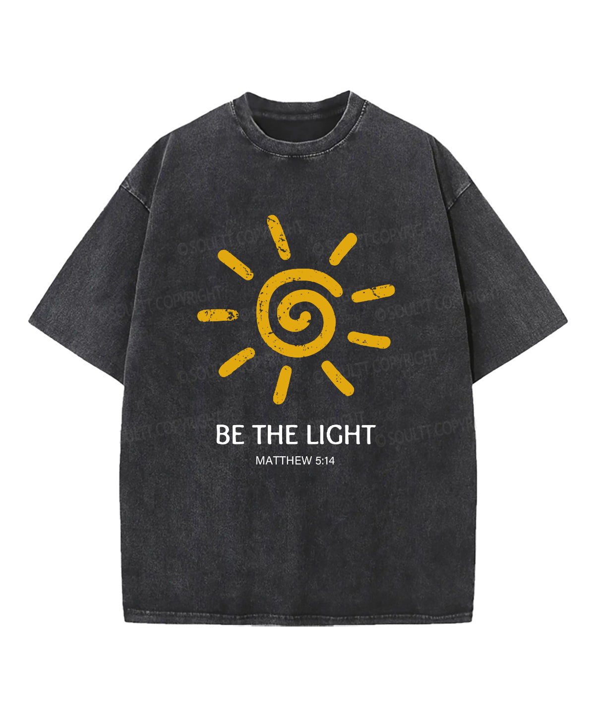 Be The Light Washed Christian T-shirt Style009 Hoodie, Sweatshirt | CiraTrend.com (Image 1)