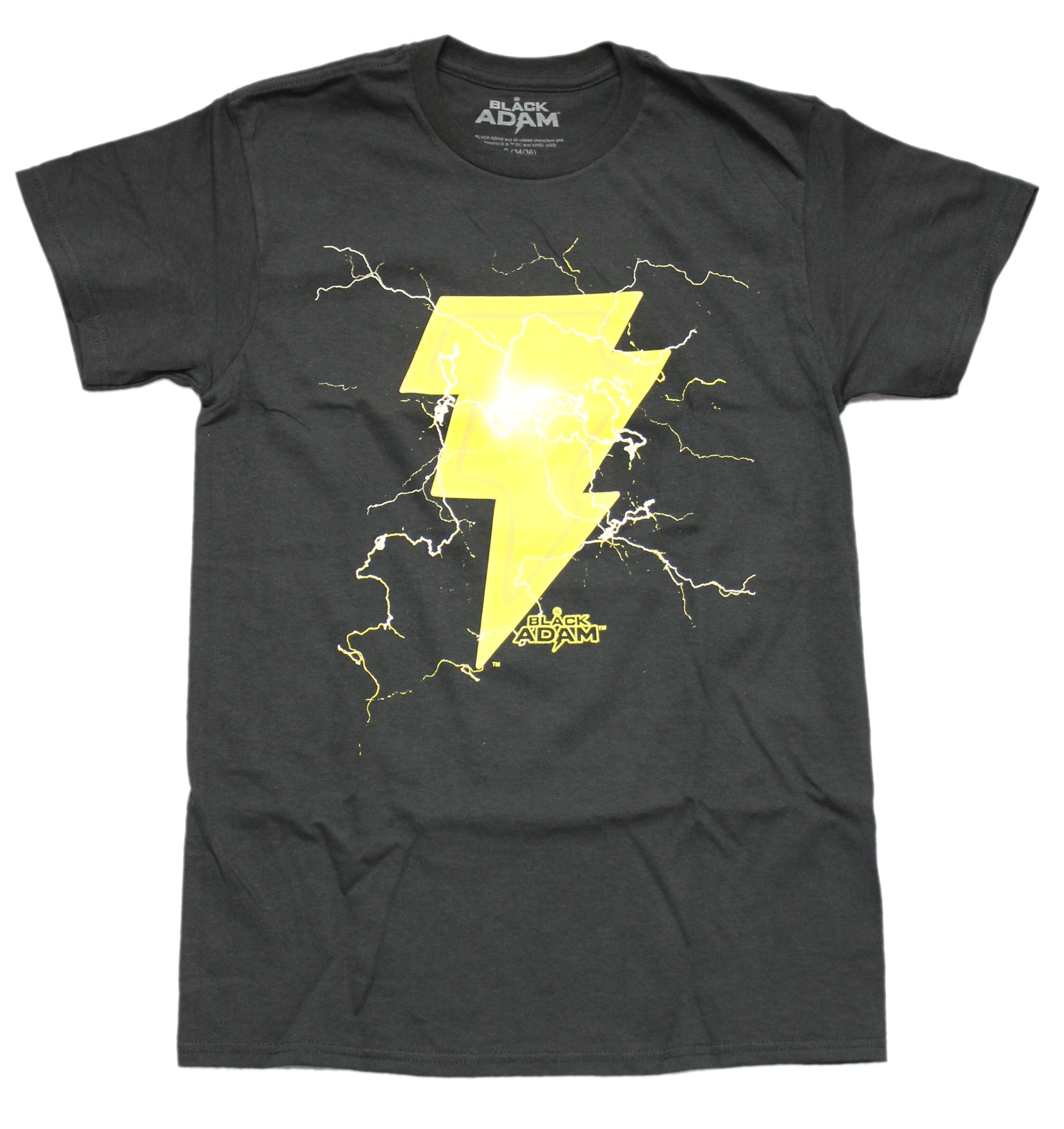 Black Adam Mens T-Shirt - Electrified Bolt Logo Image Hoodie, Sweatshirt | CiraTrend.com