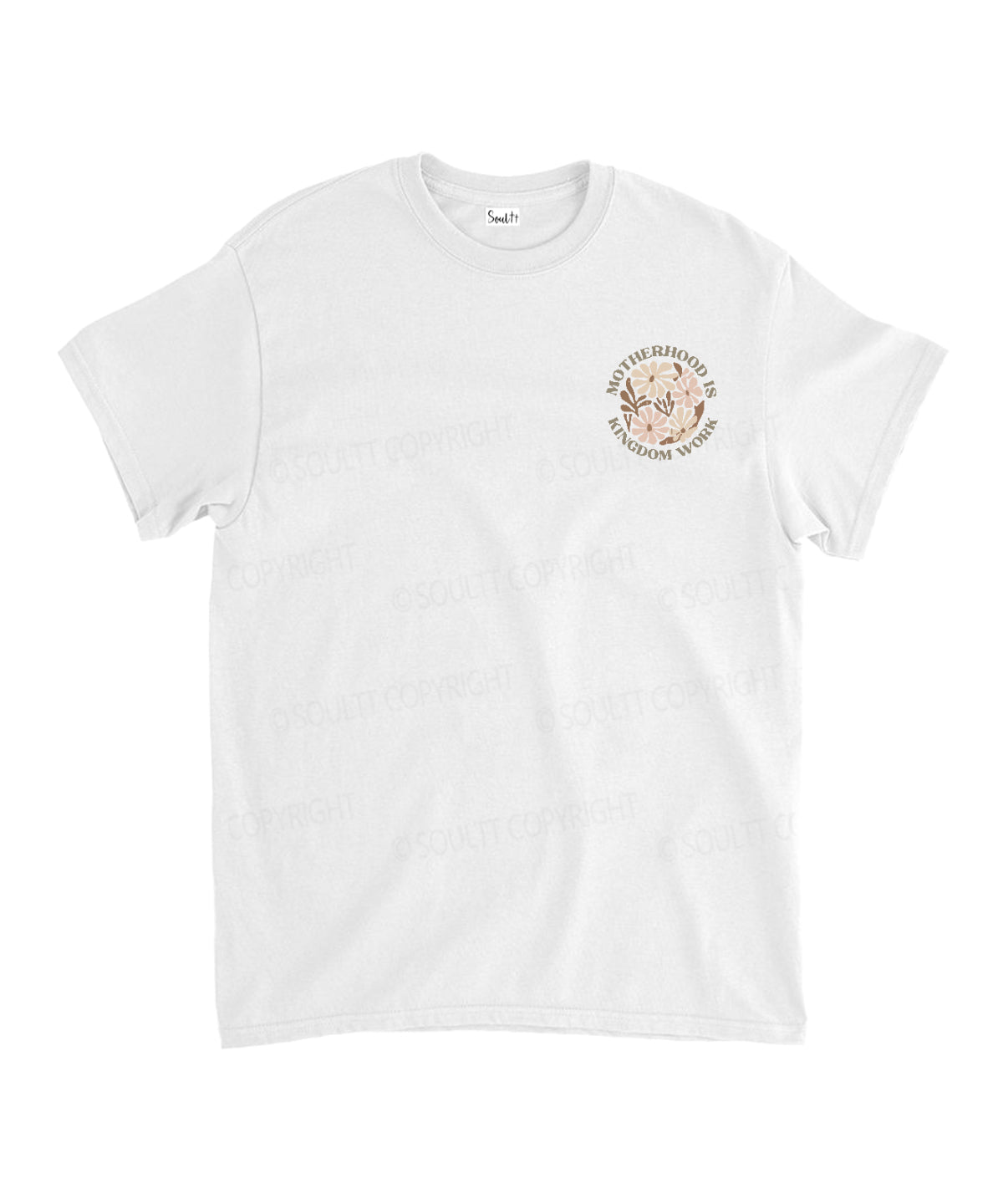 Motherhood Is Kingdom Work Double Sided Unisex Cotton Christian T-Shirt Hoodie, Sweatshirt | CiraTrend.com (Image 3)
