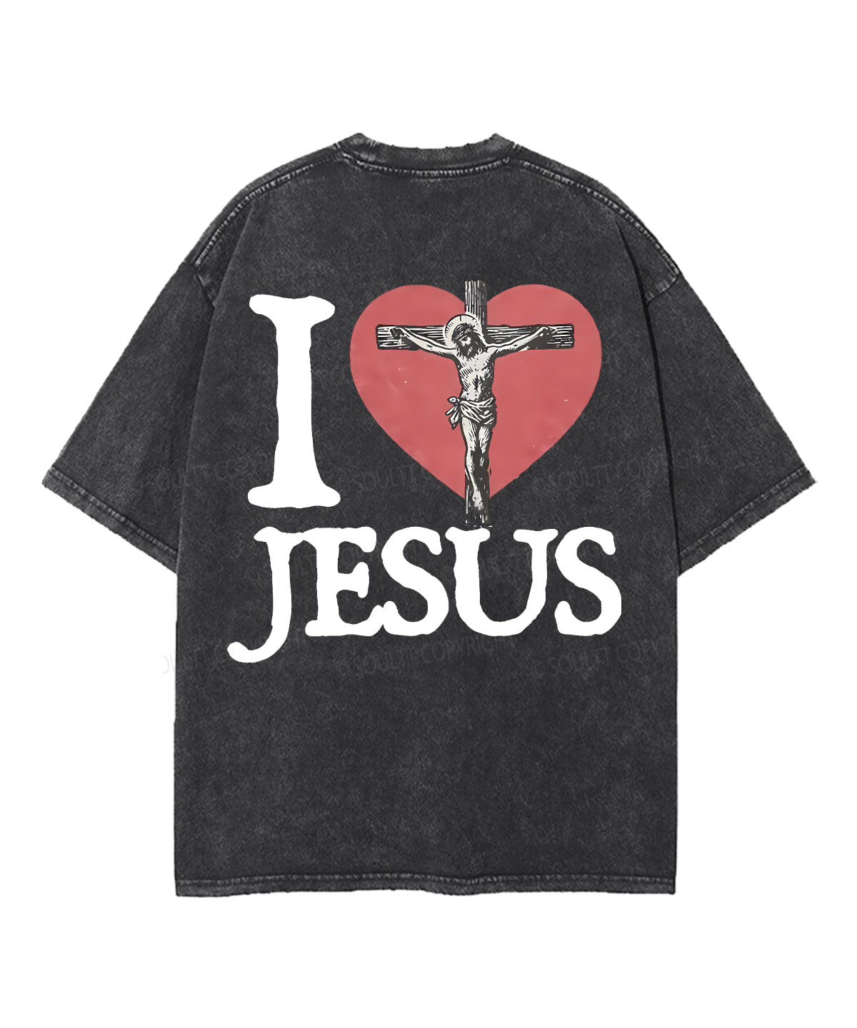 I Love Jesus Double Sided Unisex Washed Christian T-shirt Hoodie, Sweatshirt | CiraTrend.com (Image 4)