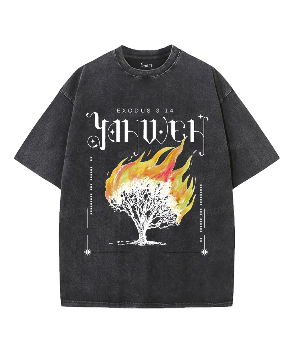 Yahweh Unisex Washed Christian T-shirt Hoodie, Sweatshirt | CiraTrend.com (Image 2)