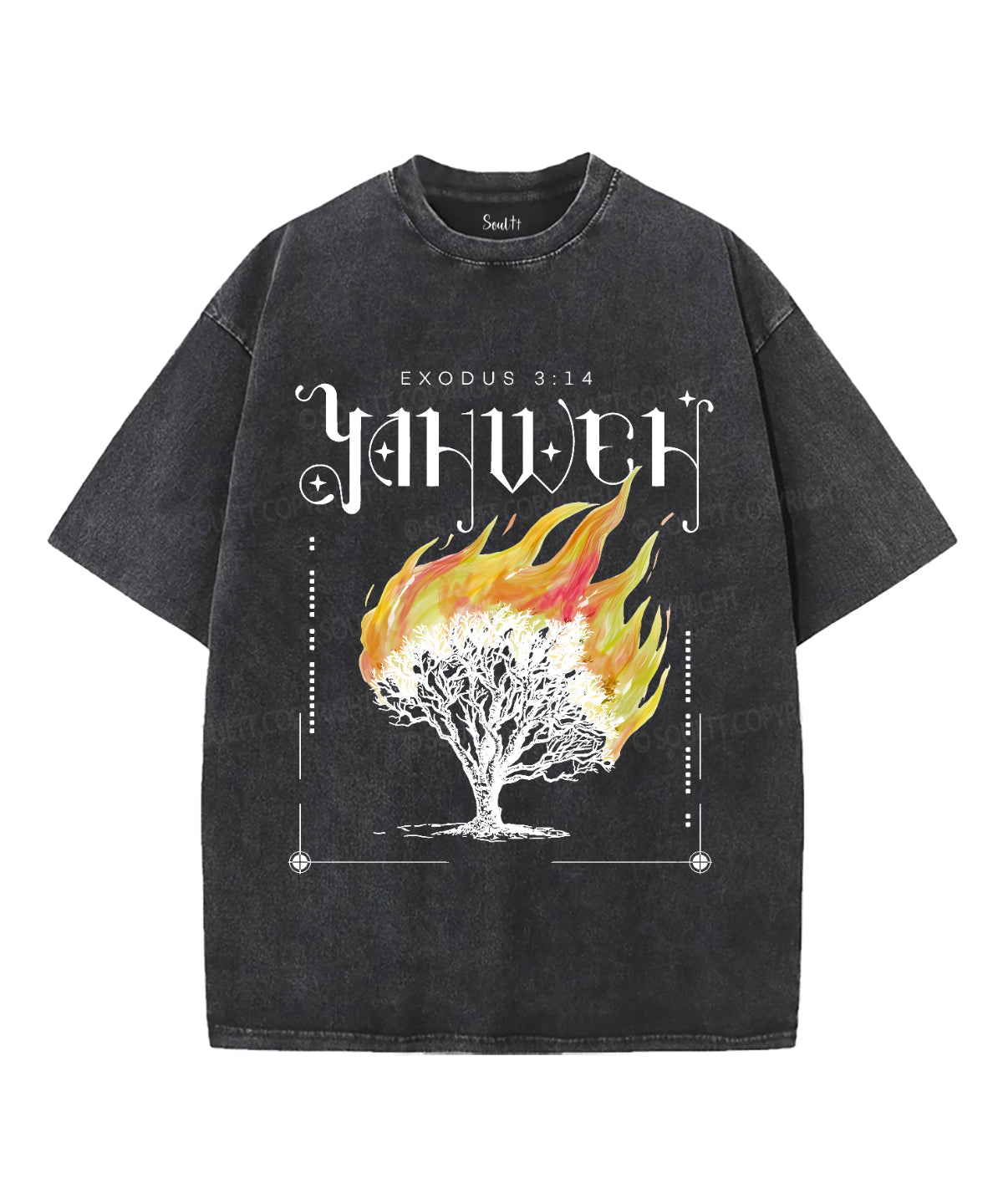 Yahweh Unisex Washed Christian T-shirt Hoodie, Sweatshirt | CiraTrend.com (Image 2)