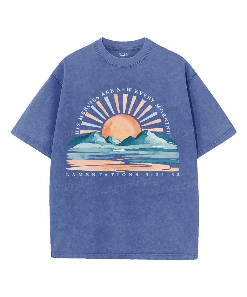 His Mercies Are New Every Morning Unisex Washed Christian T-shirt Style008 Hoodie, Sweatshirt | CiraTrend.com (Image 4)
