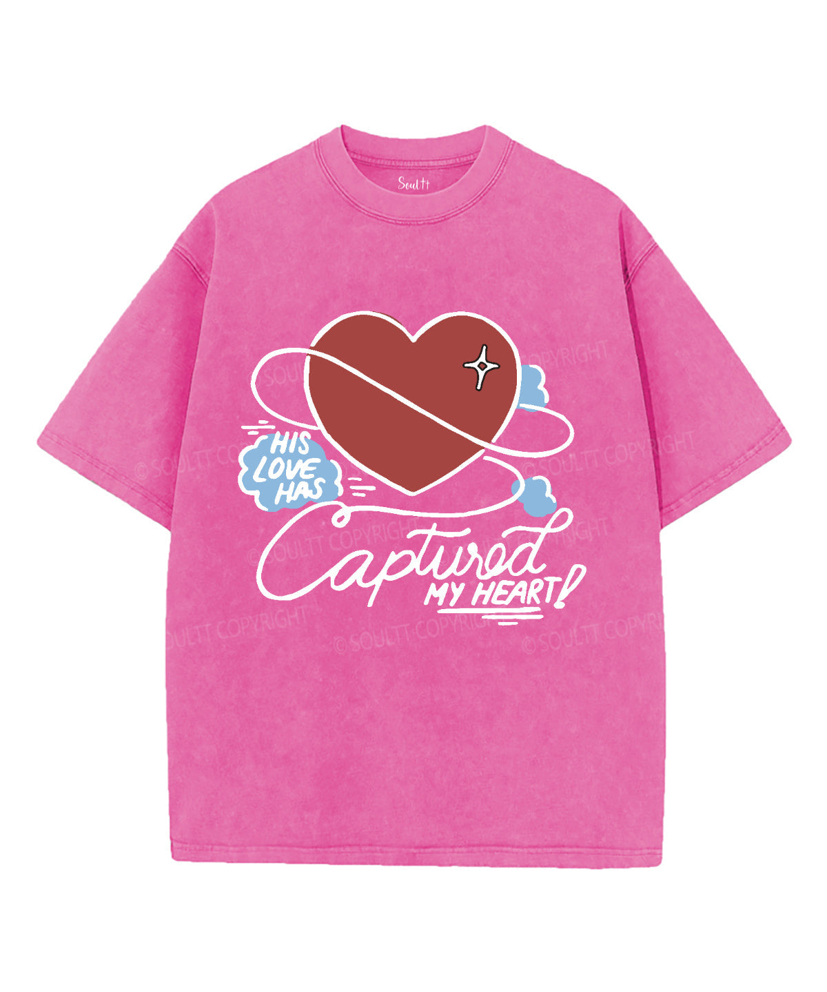 His Love Has Captured My Heart Washed Christian T-shirt Hoodie, Sweatshirt | CiraTrend.com (Image 3)