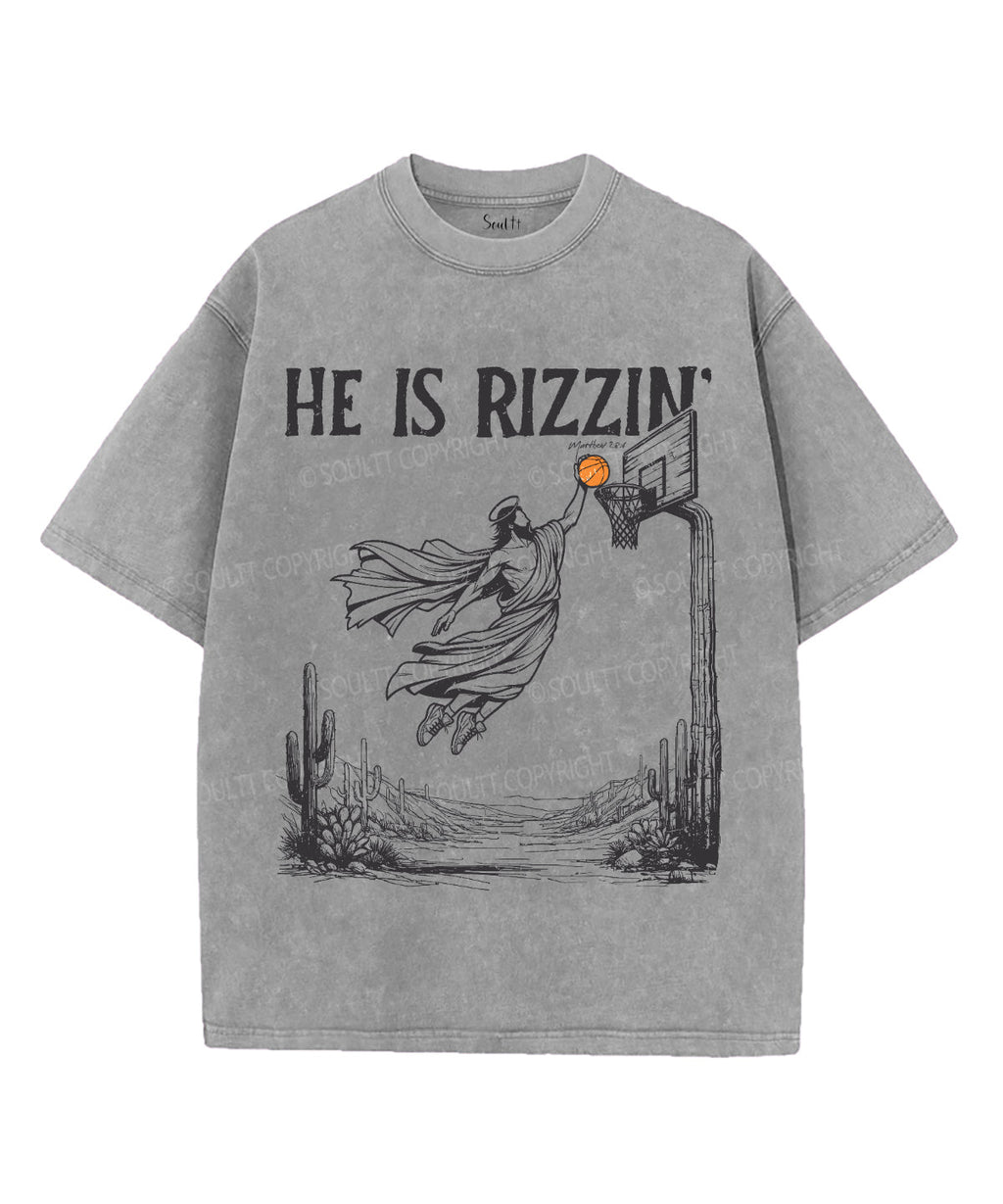 He Is Rizzin' Unisex Washed Christian T-shirt Style003 Hoodie, Sweatshirt | CiraTrend.com (Image 3)