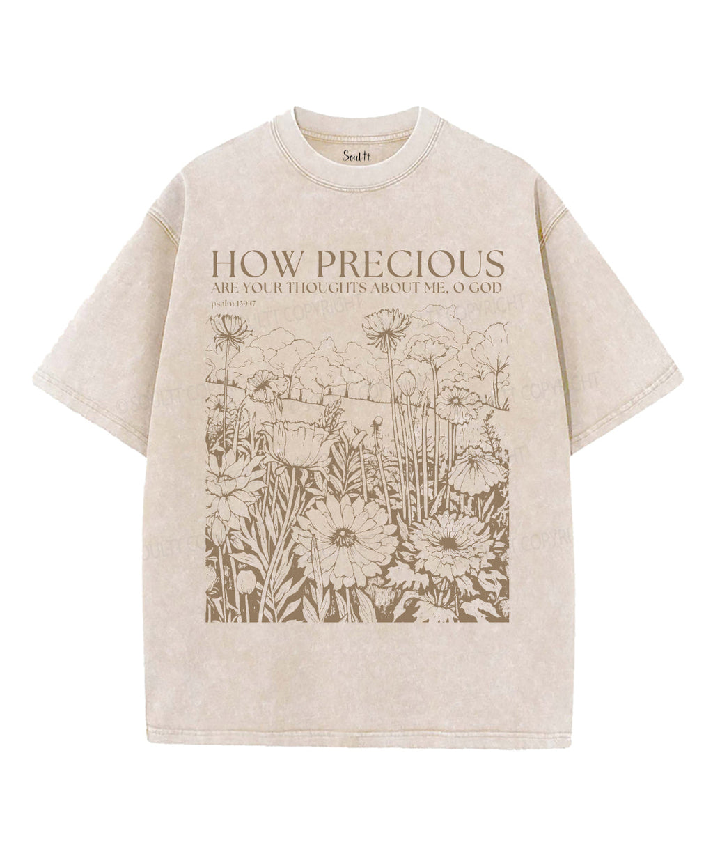 How Precious Are Your Thoughts About Me Washed Christian T-Shirts, Hoodie, Sweatshirt