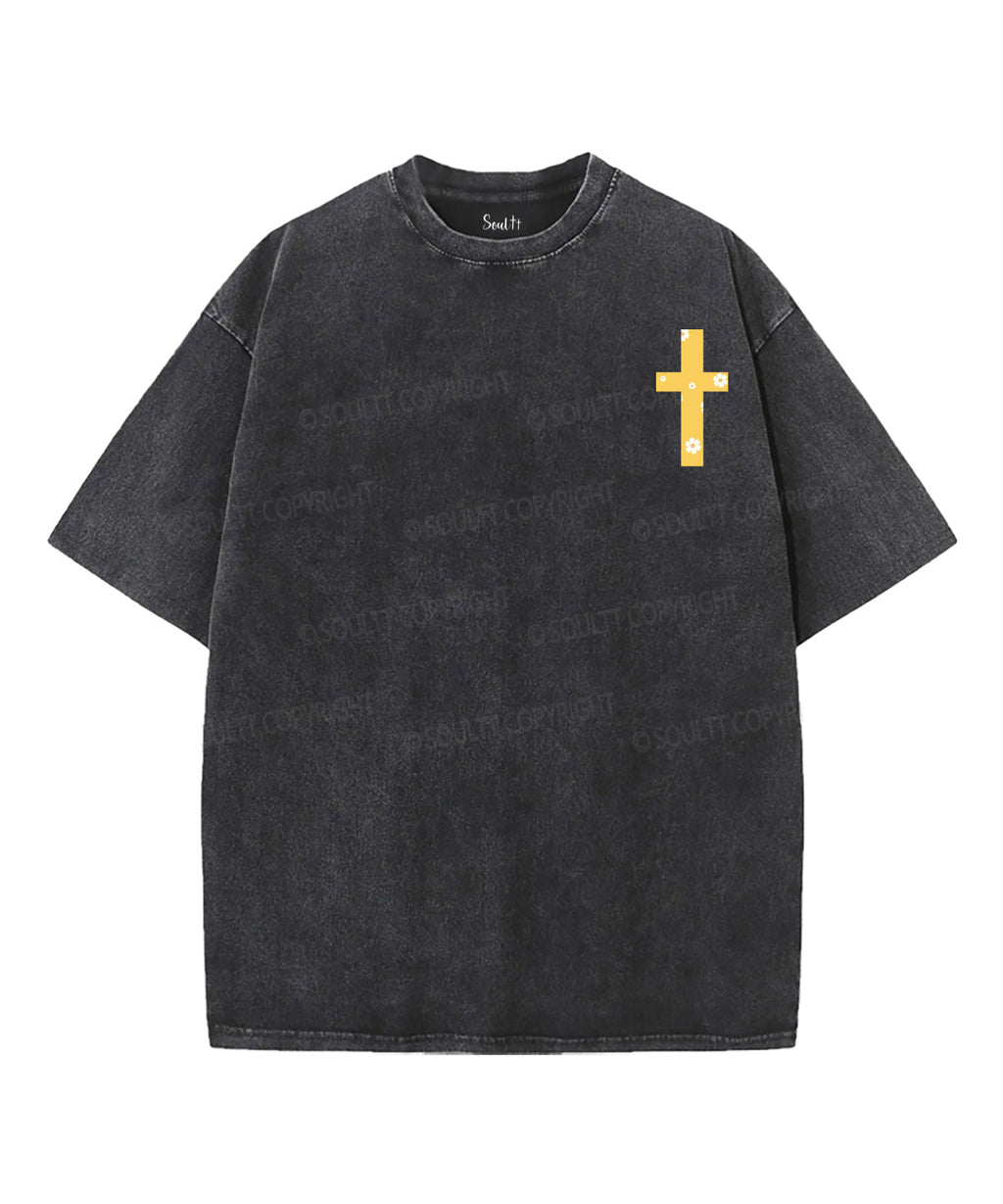 Grow In Grace Double Sided Unisex Washed Christian T-shirt Hoodie, Sweatshirt | CiraTrend.com (Image 2)