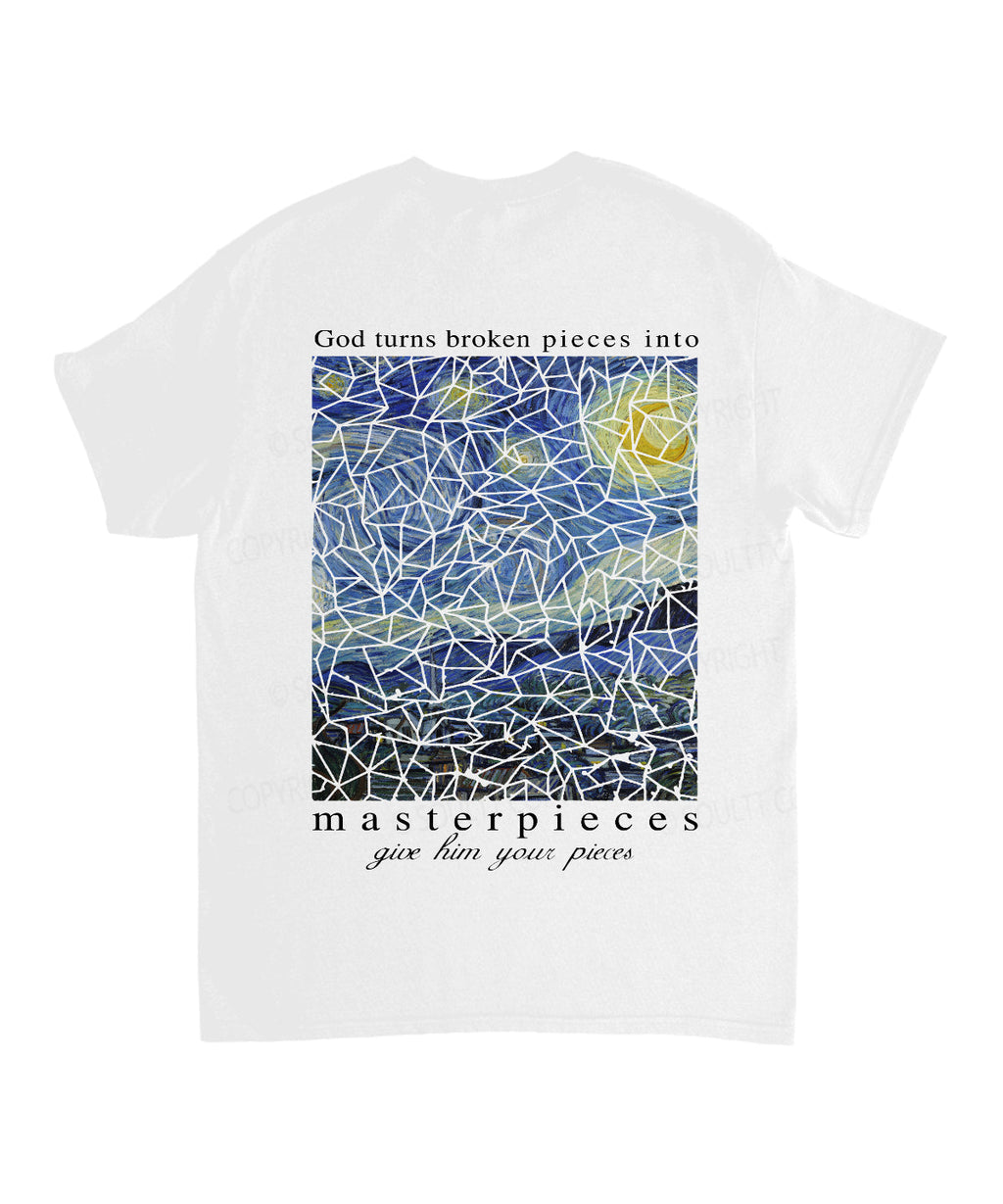 God Turns Broken Pieces Double Sided Unisex Cotton Christian T-Shirt Hoodie, Sweatshirt | CiraTrend.com (Image 3)