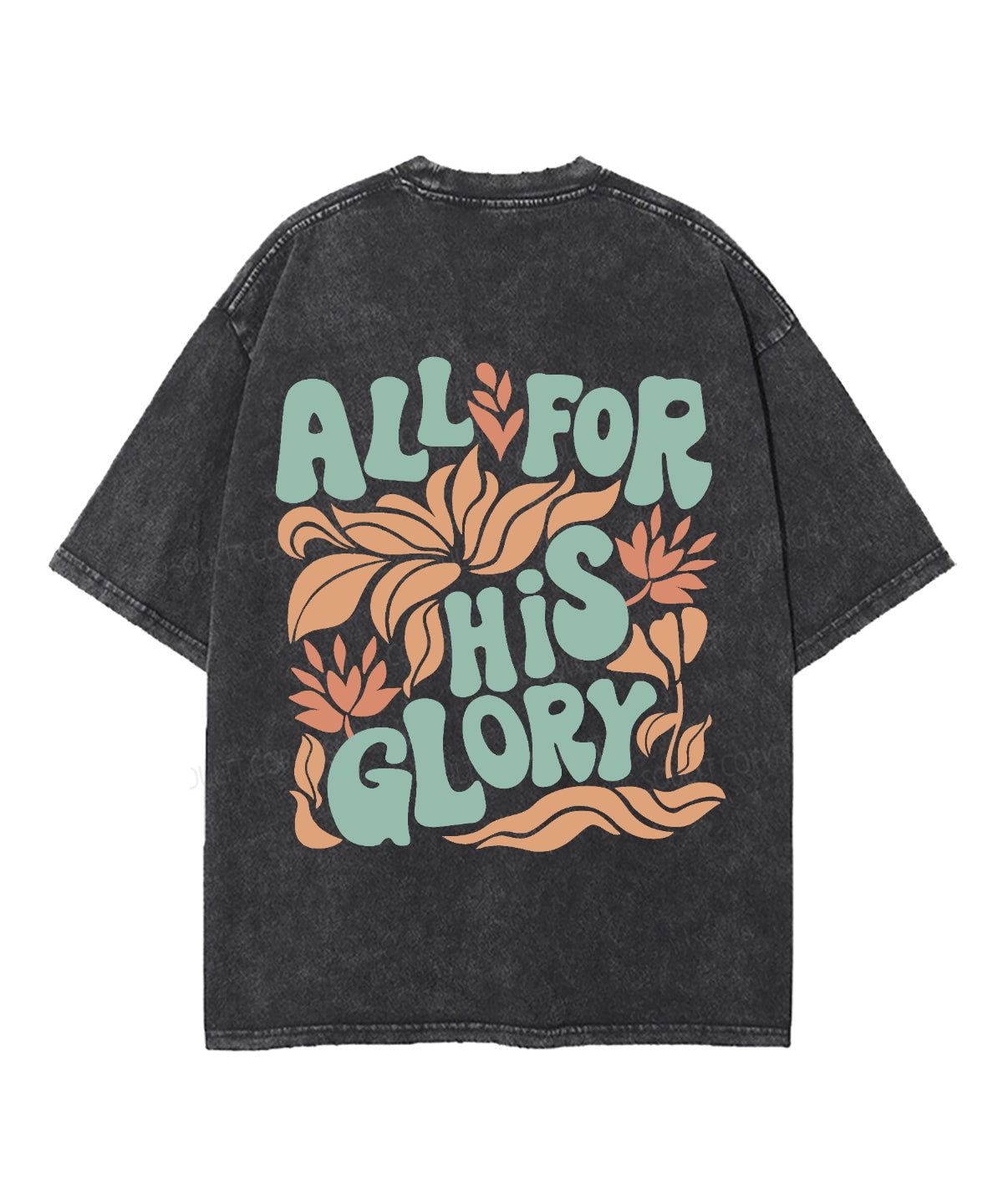 All For His Glory Double Sided Unisex Washed Christian T-shirt Hoodie, Sweatshirt | CiraTrend.com (Image 5)