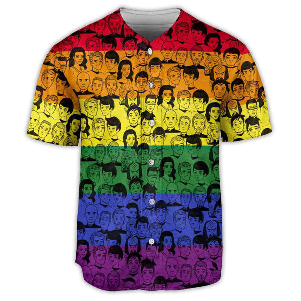 3D S.T And Faces LGBT Pride Month Baseball JerseyLover Baseball Jersey For Men Women - lylyprint.com