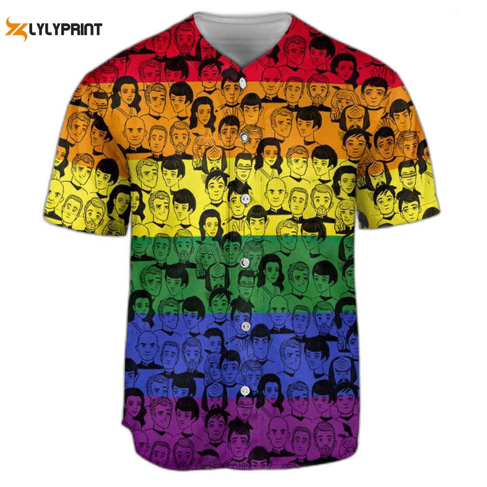 3D S.T And Faces LGBT Pride Month Baseball JerseyLover Baseball Jersey For Men Women - lylyprint.com