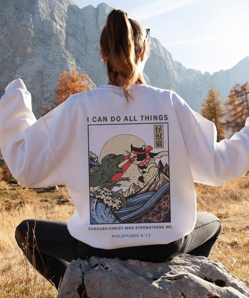 I Can Do All Things Double Sided Cotton Christian Sweatshirt T-Shirts, Hoodie | CiraTrend.com (Image 1)
