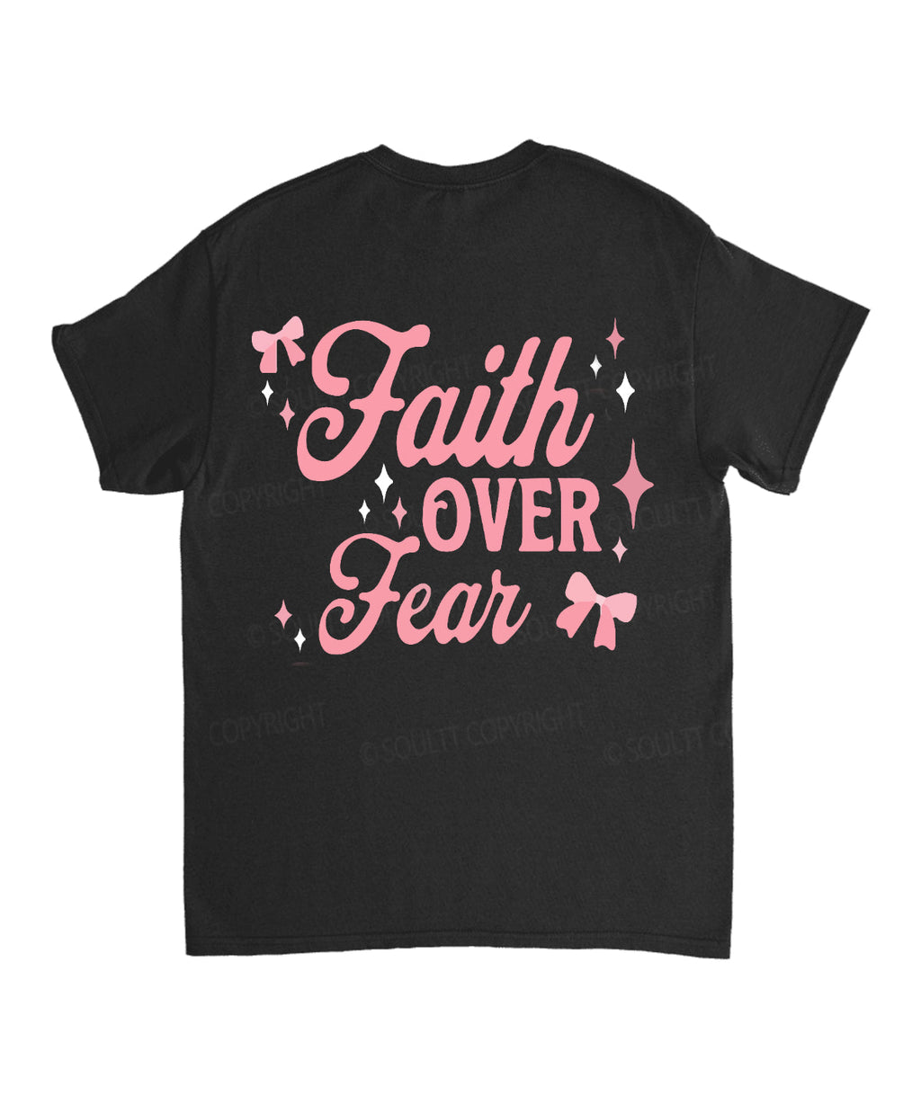 Faith Over Fear Double Side Unisex Cotton Christian T-Shirt Hoodie, Sweatshirt | CiraTrend.com (Image 3)