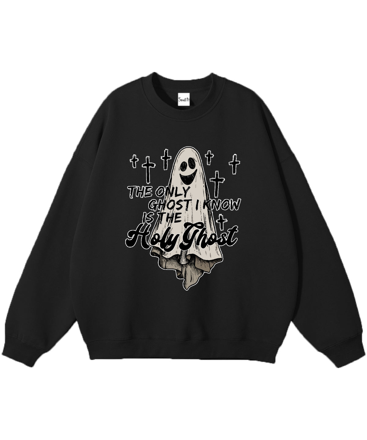The Only Ghost Is Holy Ghost Cotton Christian Sweatshirt T-Shirts, Hoodie | CiraTrend.com (Image 1)
