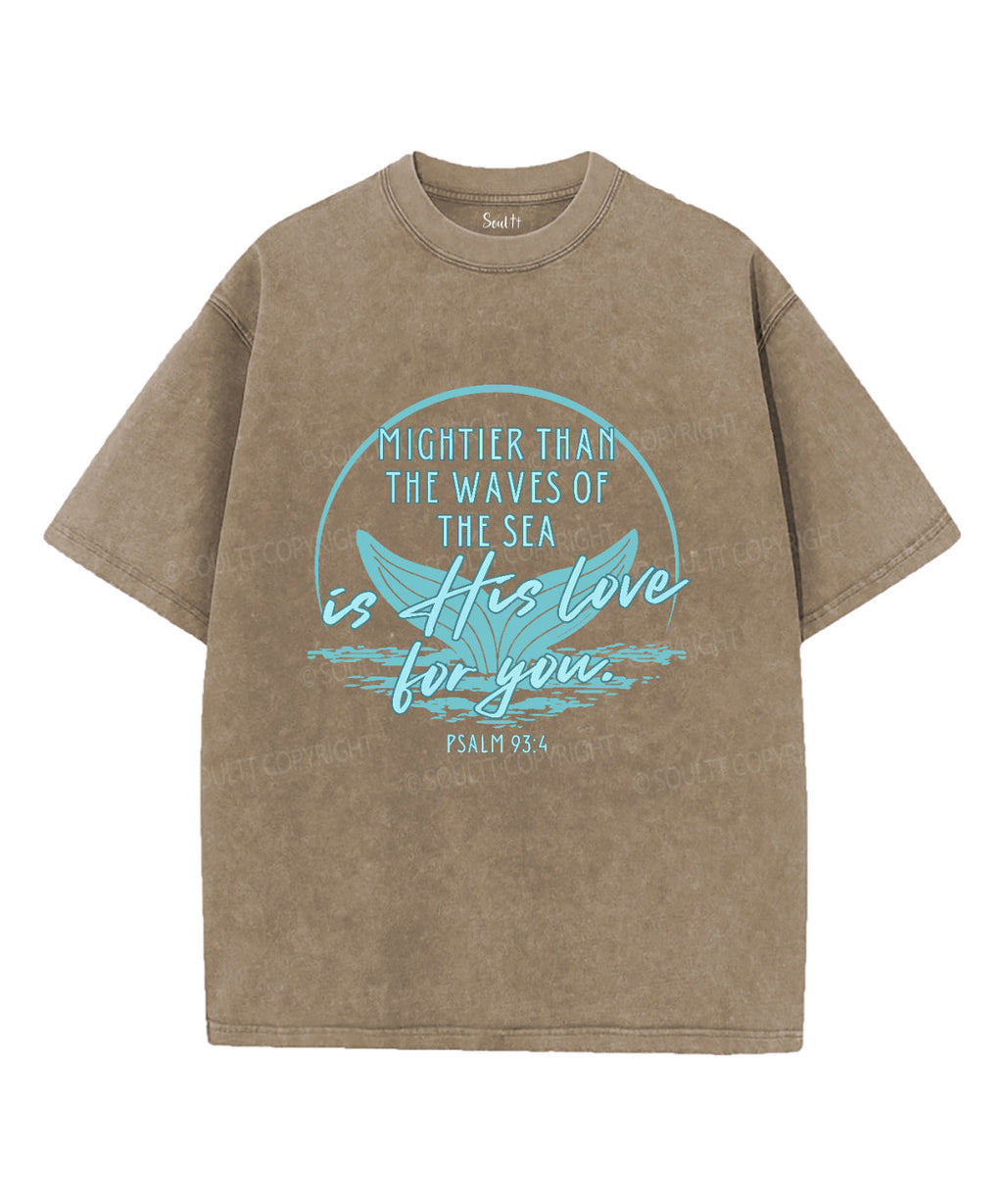 Mightier Than The Waves Unisex Washed Christian T-shirt Style003 Hoodie, Sweatshirt | CiraTrend.com (Image 5)