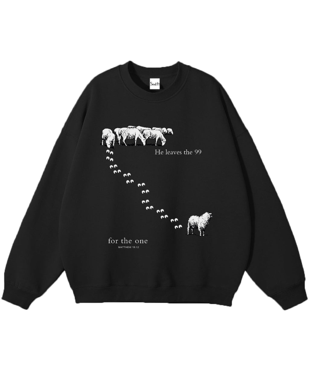 He Leaves the 99 for the One Cotton Christian Sweatshirt T-Shirts, Hoodie | CiraTrend.com (Image 2)