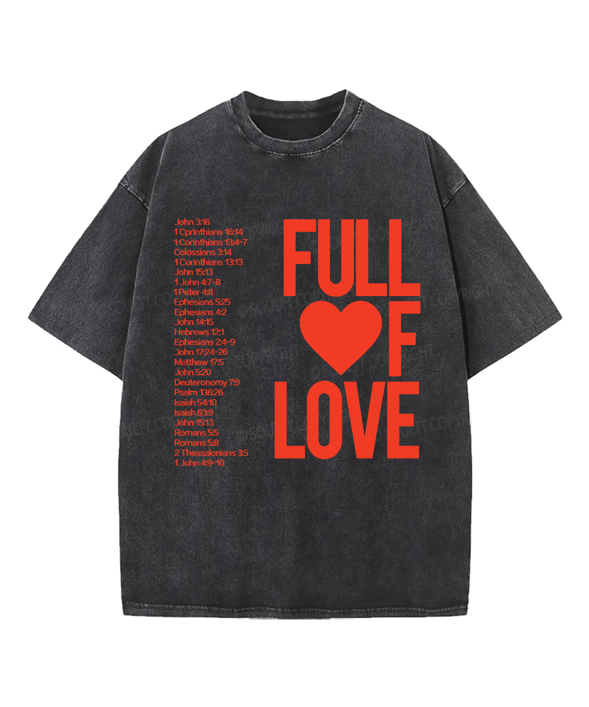 Full Of Love Washed Christian T-shirt Hoodie, Sweatshirt | CiraTrend.com (Image 1)