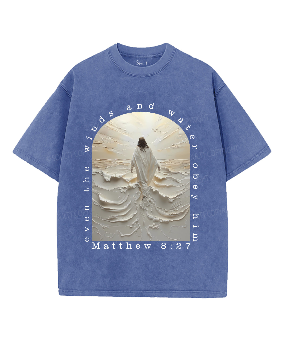 Even The Winds And Water Obey Him Unisex Washed Christian T-shirt Hoodie, Sweatshirt | CiraTrend.com (Image 3)