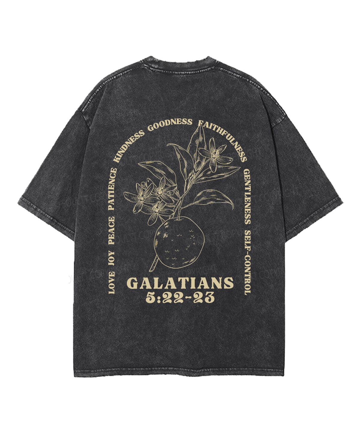 Fruit Of The Spirit Double Sided Unisex Washed Christian T-shirt Style017 Hoodie, Sweatshirt | CiraTrend.com (Image 5)