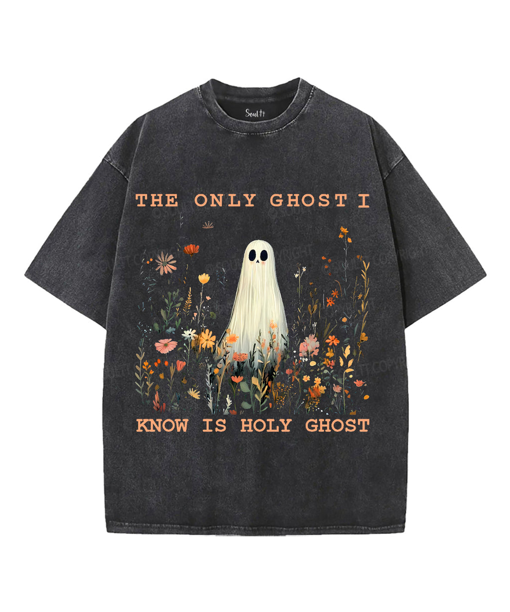 I Know Is Holy Ghost Unisex Washed Christian T-shirt Hoodie, Sweatshirt | CiraTrend.com (Image 1)