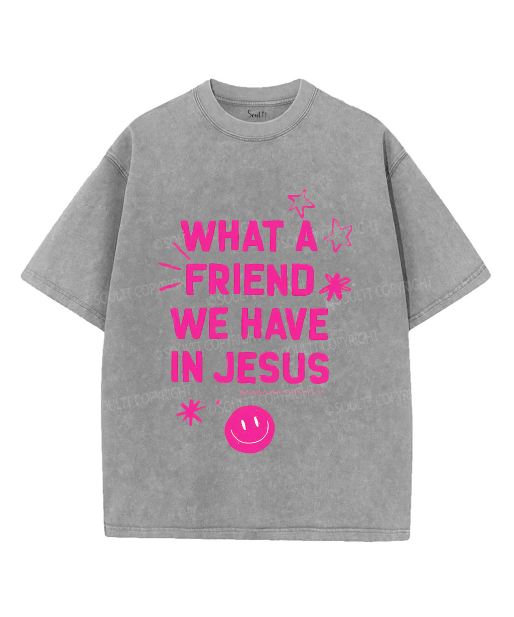 What A Friend We Have In Jesus Unisex Washed Christian T-shirt Hoodie, Sweatshirt | CiraTrend.com (Image 2)
